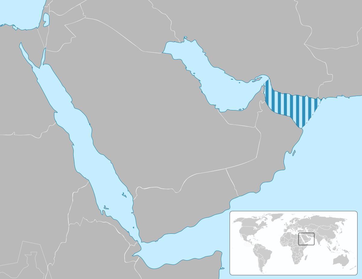 Оманский դափնիներ քարտեզի վրա
